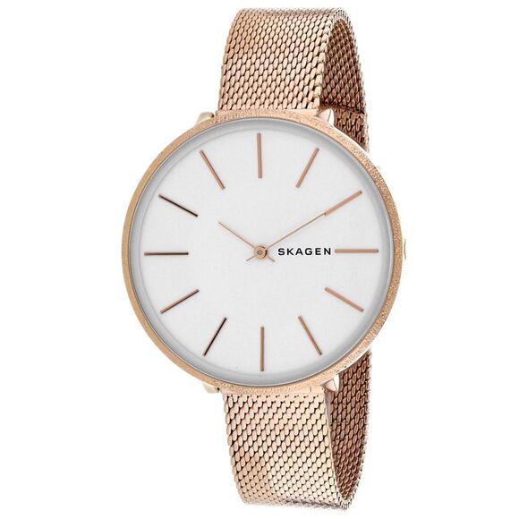 SKAGEN Women's Karolina Watch - SKW2688, White Dial, Stainless Steel Mesh Bracelet, 38mm Case